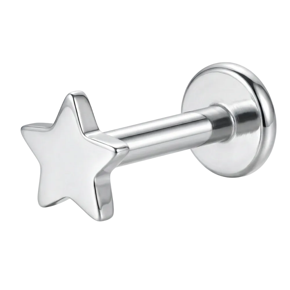 Titanium Labret - Star