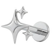 Labret Decorativo Titanio - Tres Estrellas