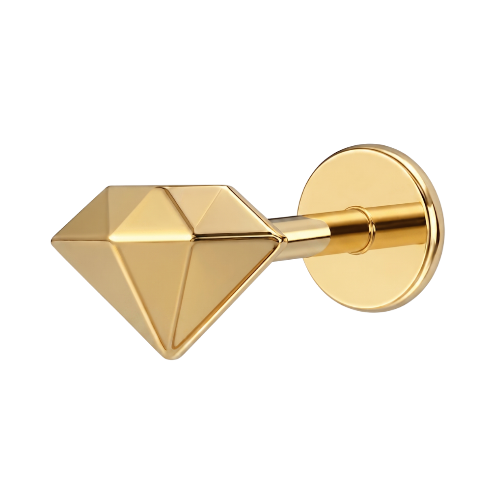 Labret Decorativo de Titanio - Diamante Geométrico