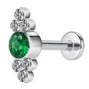 Labret decorativo de titanio - Circonitas decorativas