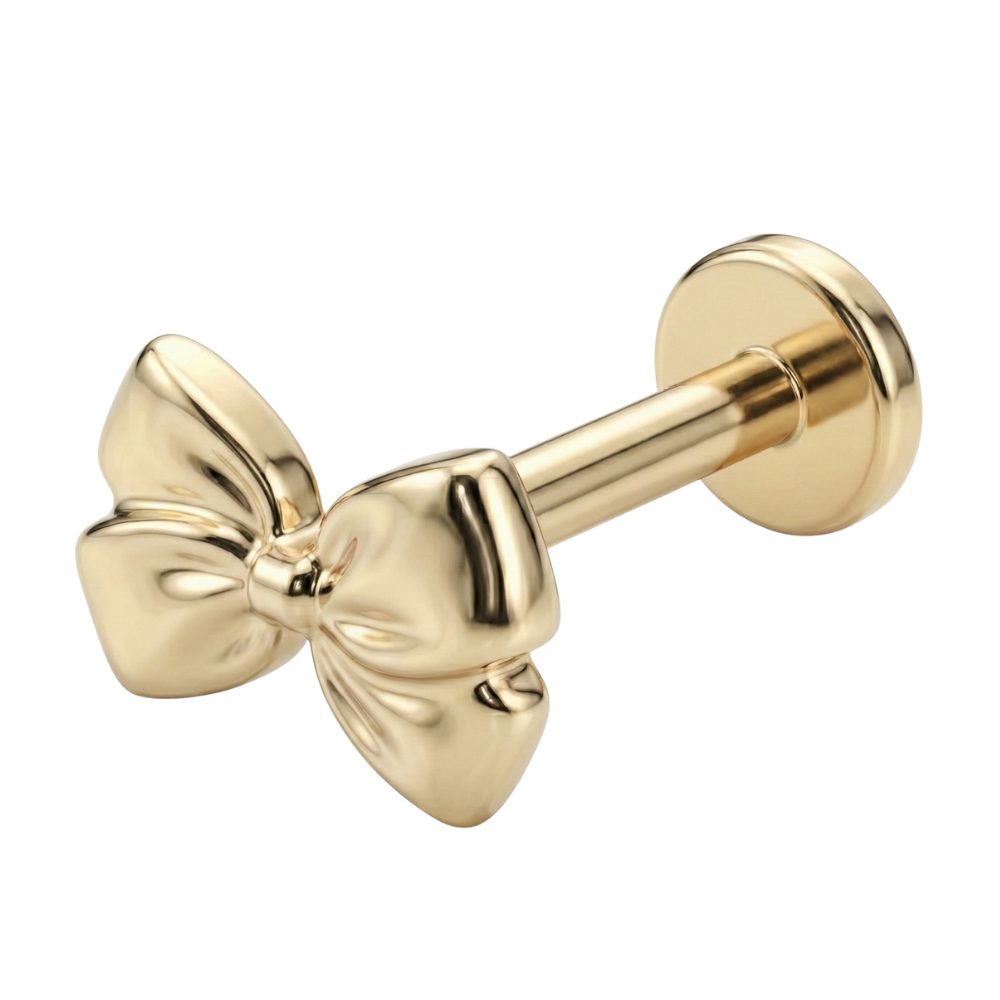 Decorative Titanium Labret - Bow