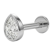 Titanium Decorative Labret - Teardrop
