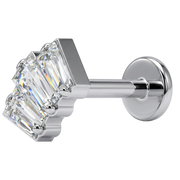 Titanium Decorative Labret - Cascade With Zircons