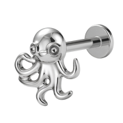 Titanium Decorative Labret - Octopus