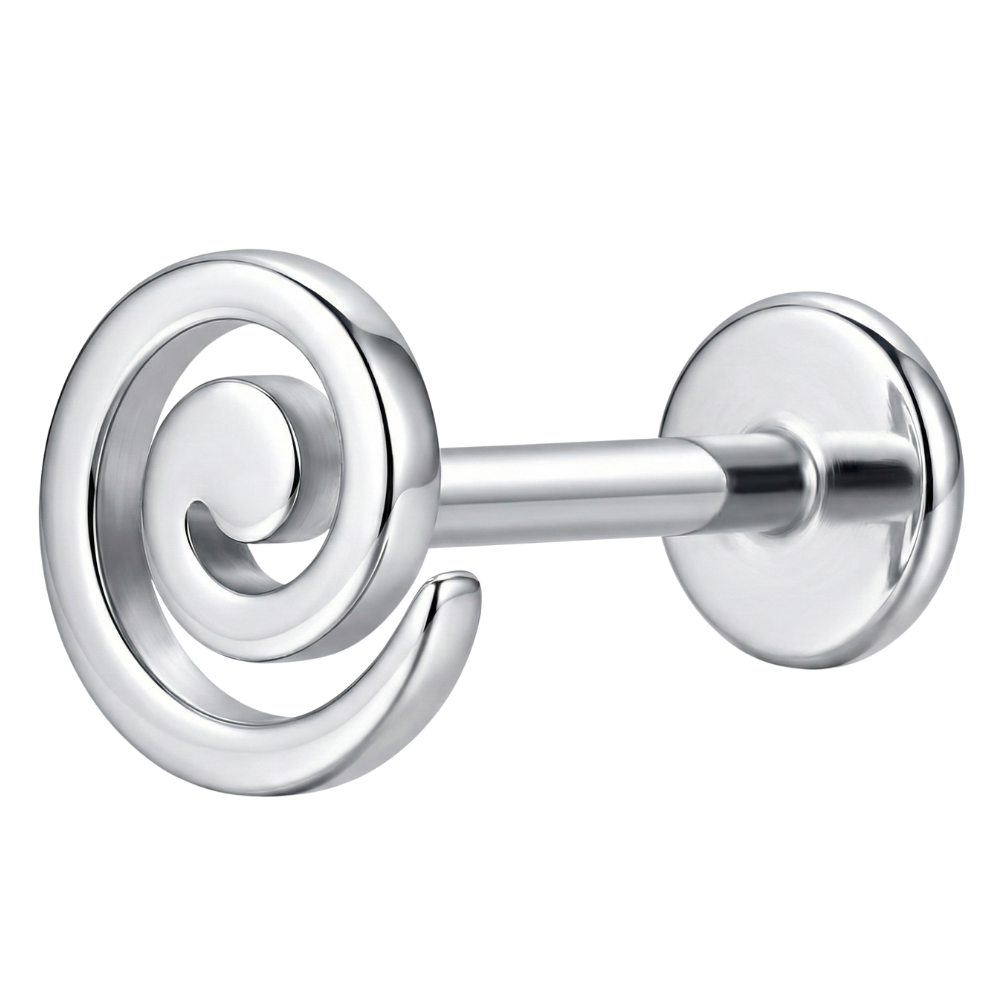 Titanium Decorative Labret - Spiral