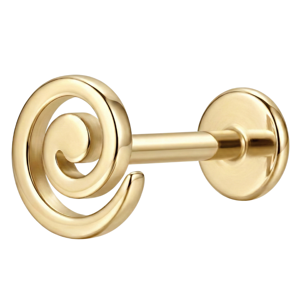 Titanium Decorative Labret - Spiral