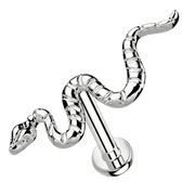 Labret decorativo de titanio - Serpiente