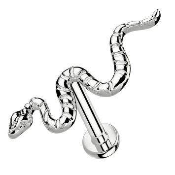 Labret decorativo de titanio - Serpiente
