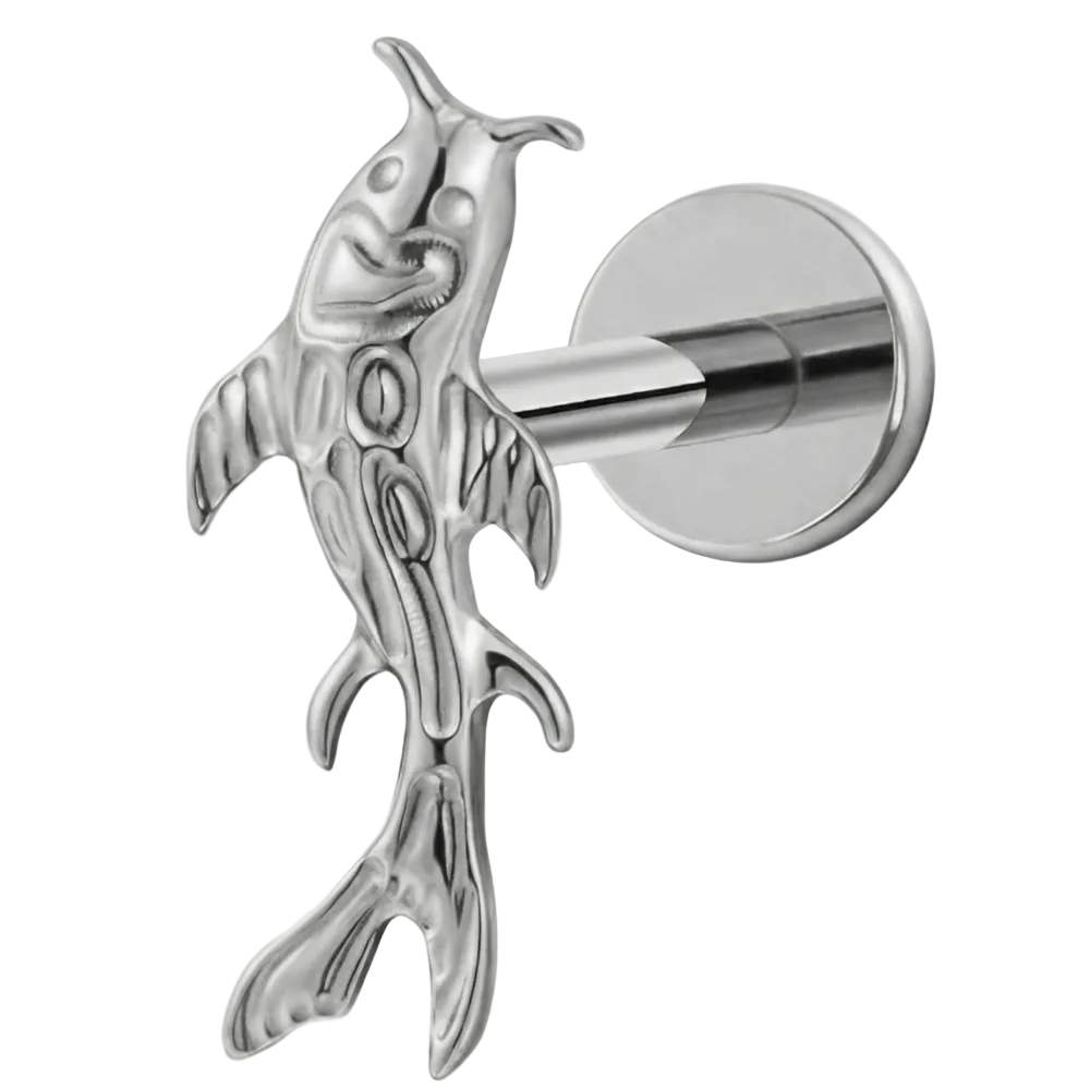 Titanium Decorative Labret - Fish