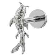 Labret decorativo de titanio - Pez