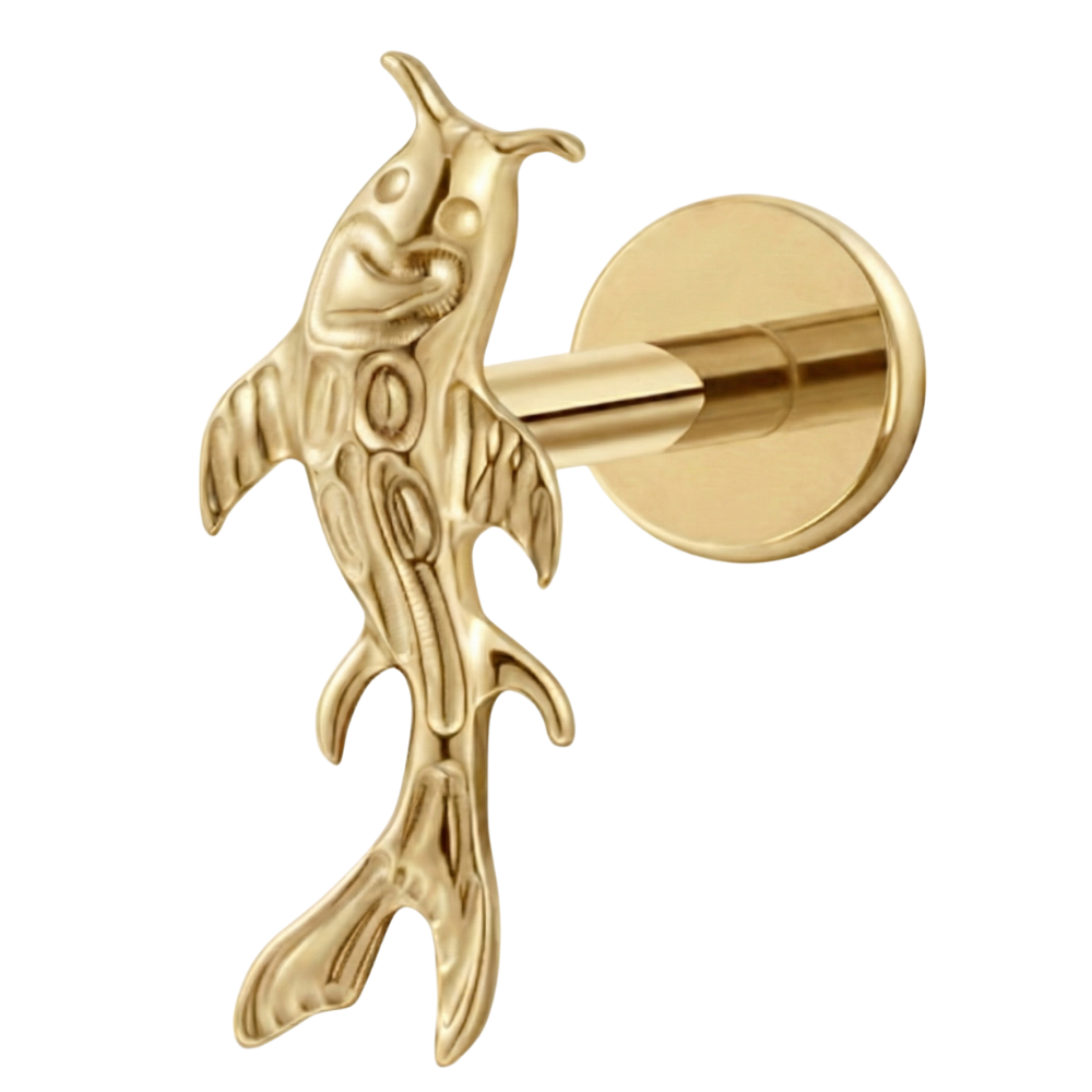 Titanium Decorative Labret - Fish