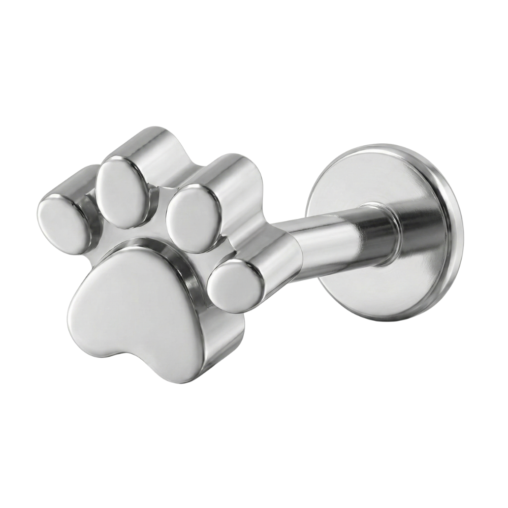 Labret decorativo de titanio - Pata