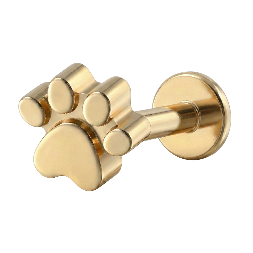 Labret decorativo de titanio - Pata