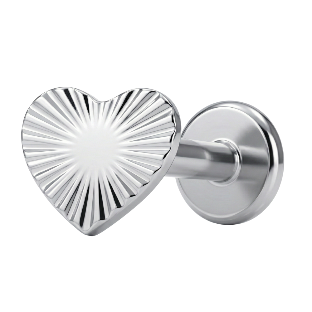 Titanium Decorative Labret - Heart