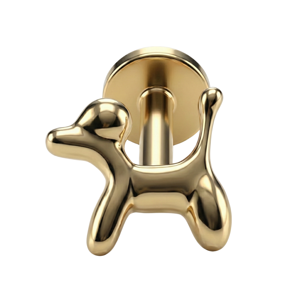 Titanium Decorative Labret - Balloon Dog