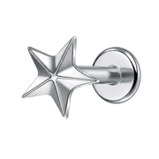Labret decorativo de titanio - Estrella