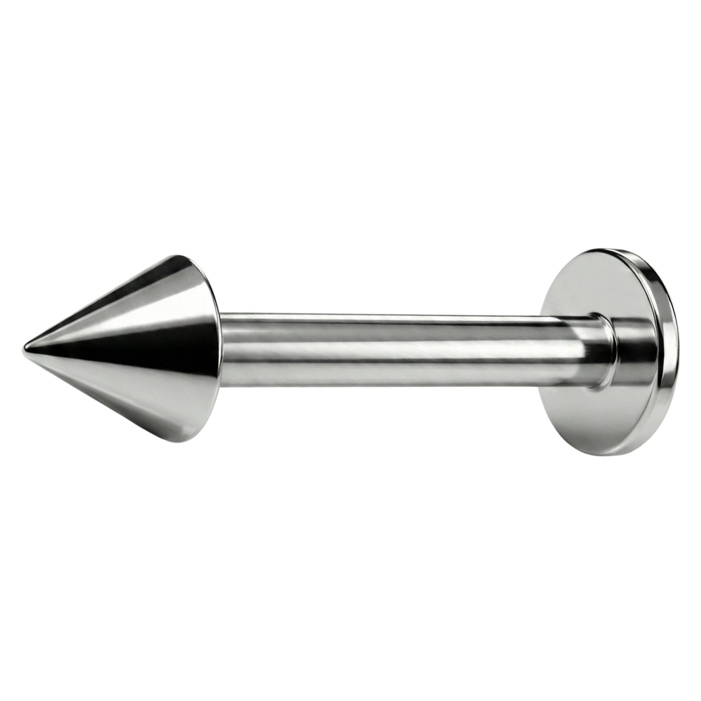 Labret de titanio con cono - Rosca externa