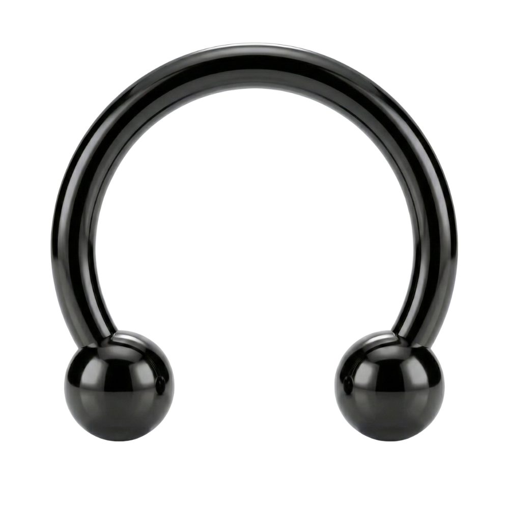 Herradura de titanio con bolas - Rosca exterior