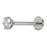 Labret decorativo de titanio - Diamante