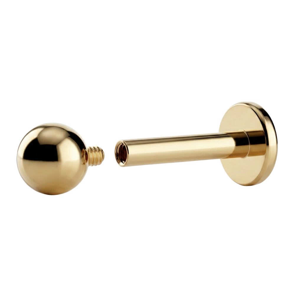 Labret de titanio con bola - Rosca interna