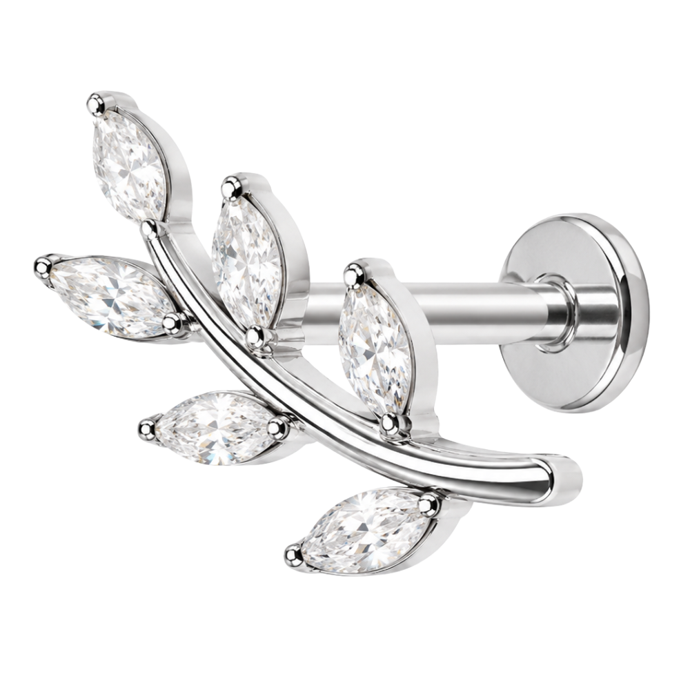 Labret Ozdobny Cyrkoniowa Galazka