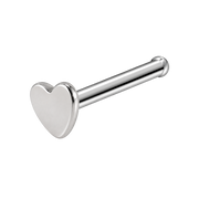 Simple Titanium Heart Nose Ring