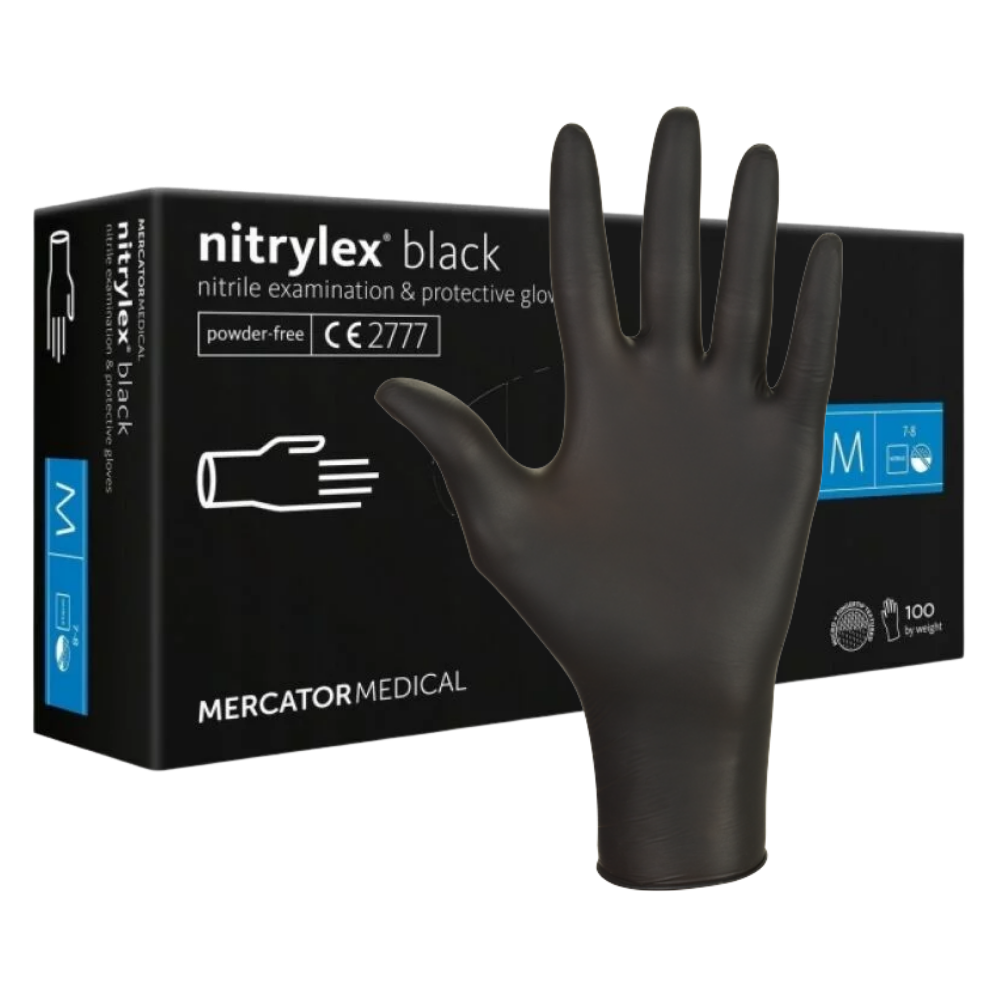 Mercator Nitrylex Guantes Nitrilo Sin Polvo Negros