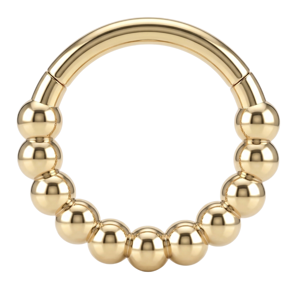 Stalowy Clicker Segmentowy Kuleczki - Kółko