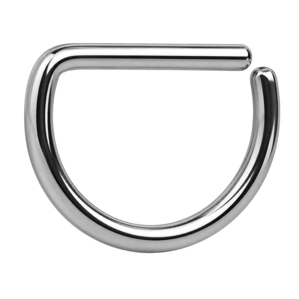 Stalowy D Ring Kolczyk do Nosa