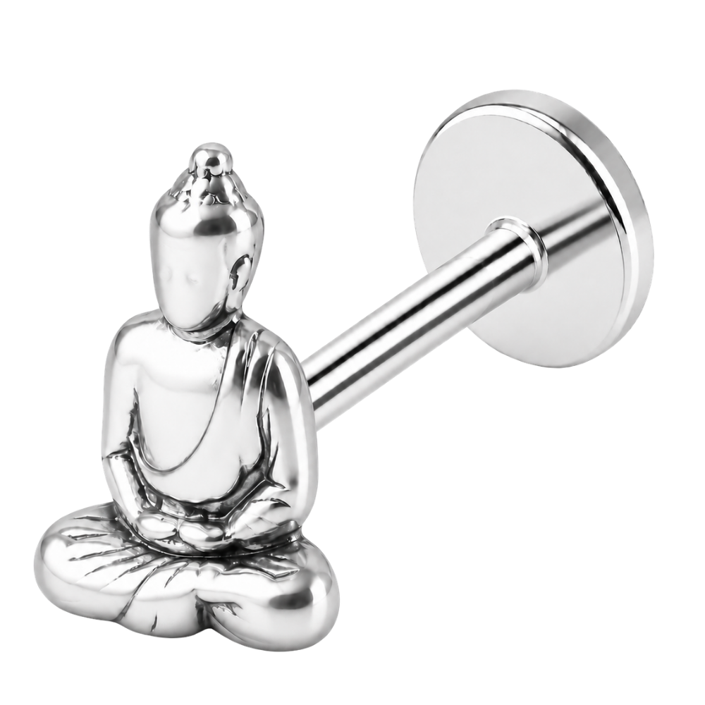 Stalowy Labret Ozdobny Budda