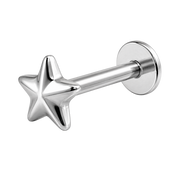 Stalowy Labret Ozdobny Gwiazda