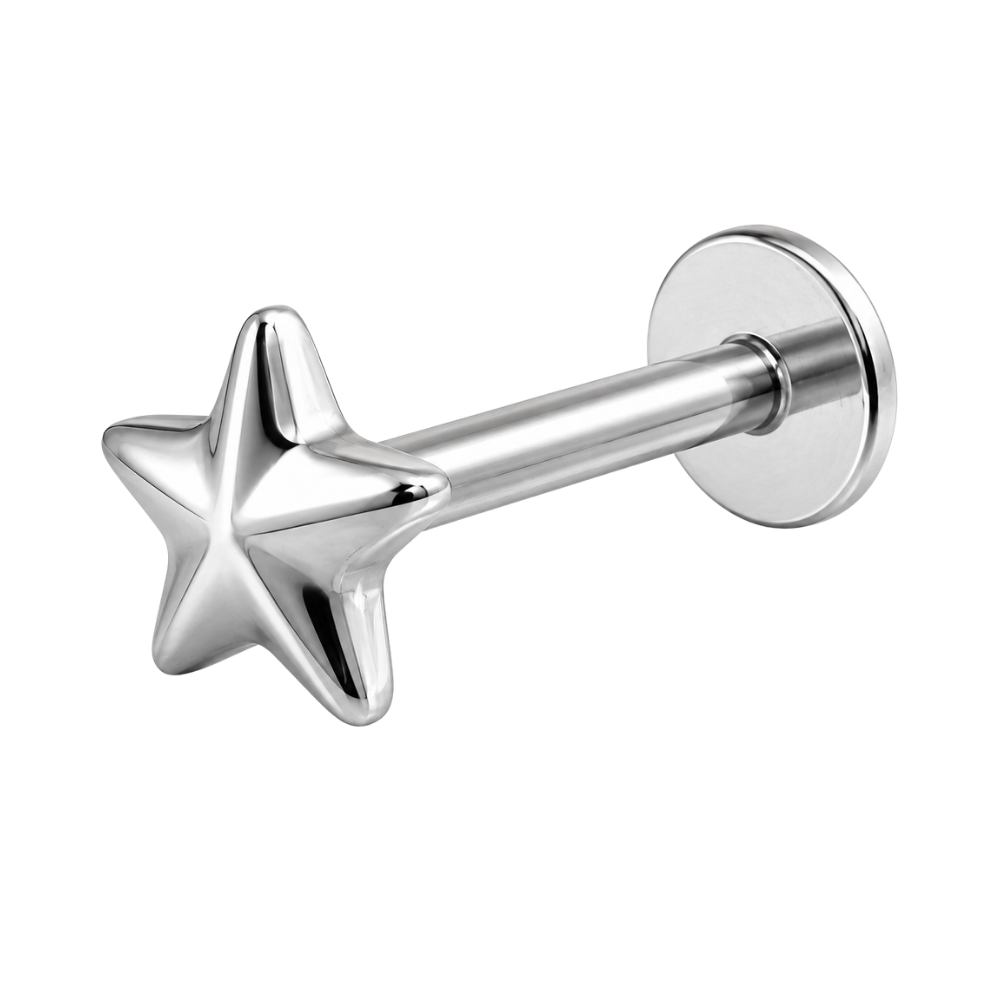 Stalowy Labret Ozdobny Gwiazda