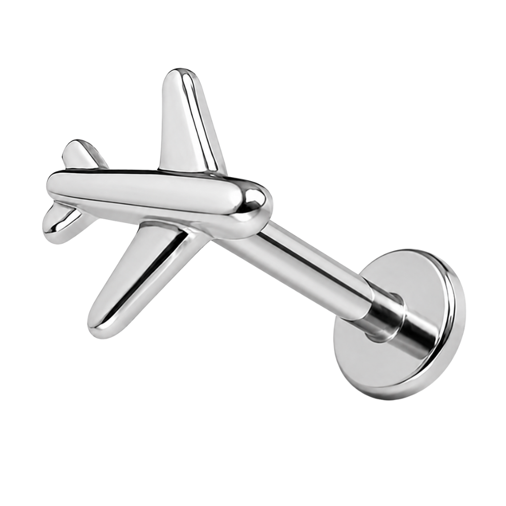 Stalowy Labret Ozdobny Samolot