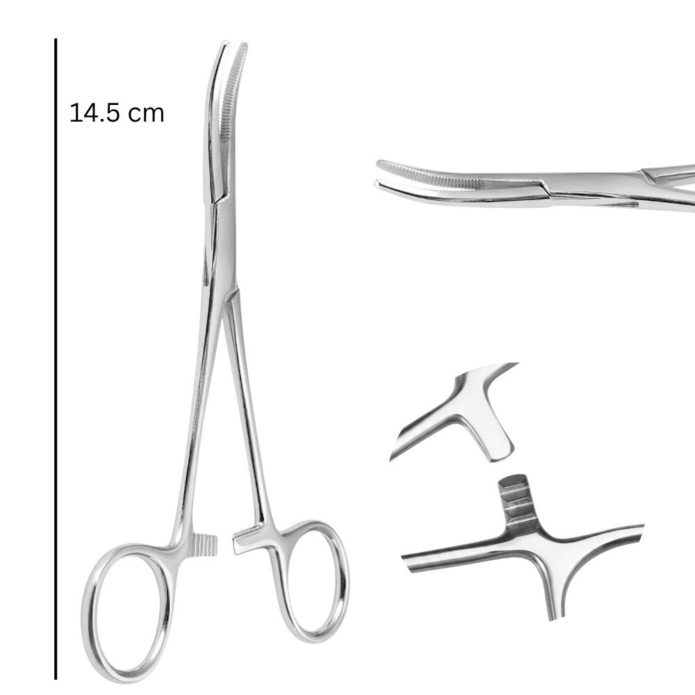 Alicates para piercing - Curvos, 14,5 cm