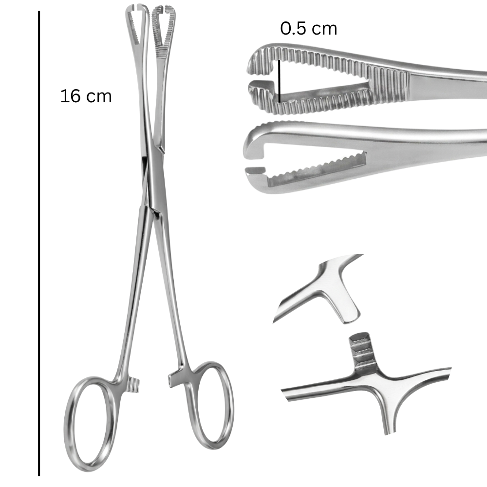 Alicates para piercing - Triángulo, Abierto, 0,5 cm