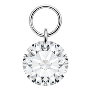 Colgante Redondo Piercing Charm Titanio Plata