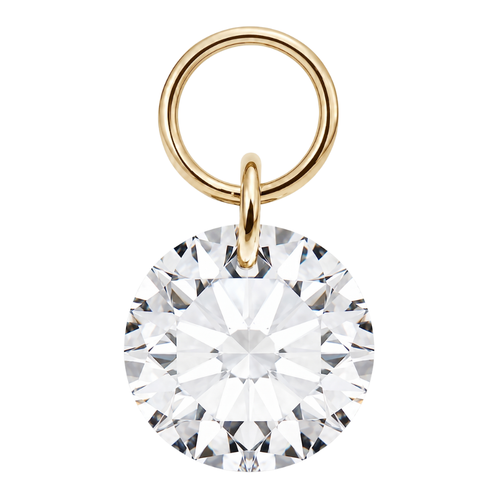 Colgante Titanio Charm Piercing Redondo Oro
