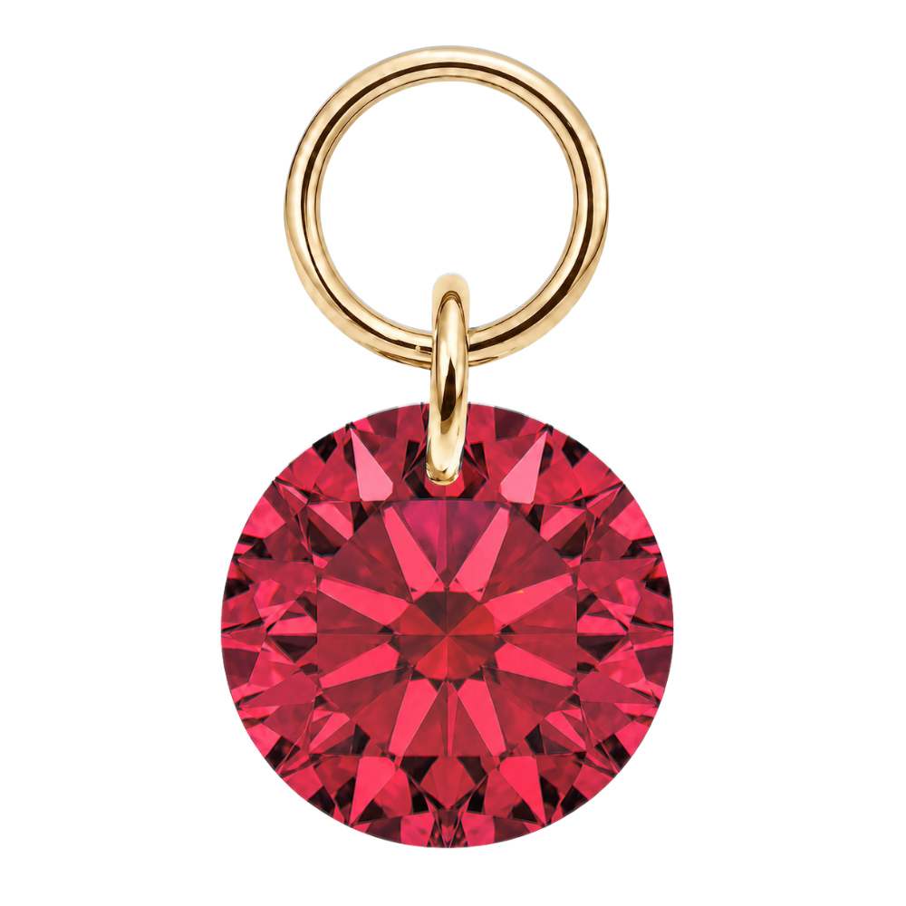 Colgante Titanio Charm Piercing Redondo Oro Rojo