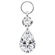 Colgante Charm de Titanio con Doble Circonita Cúbica