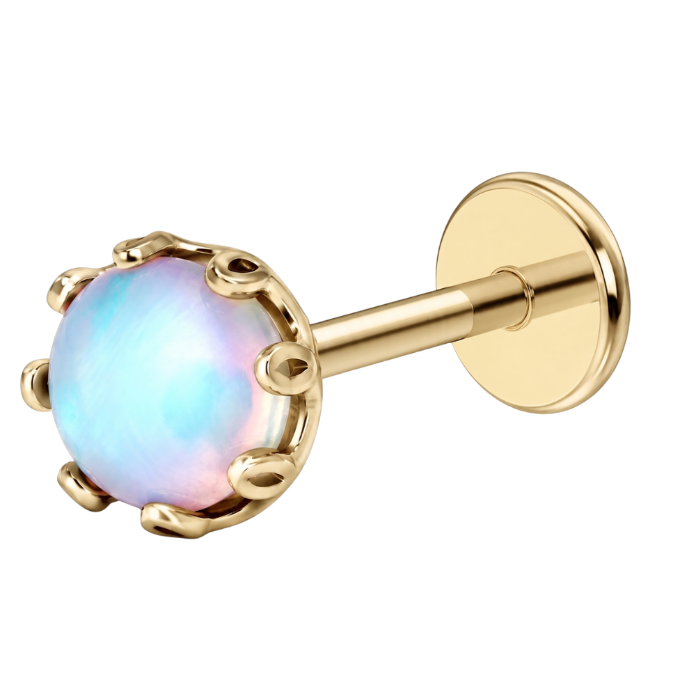 Labret Luna Llena Decorativo Titanio