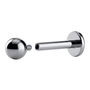 Labret de titanio con bola roscada internamente