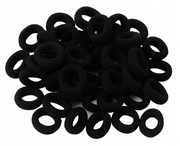 Bandas para el cabello negras, 100 unidades