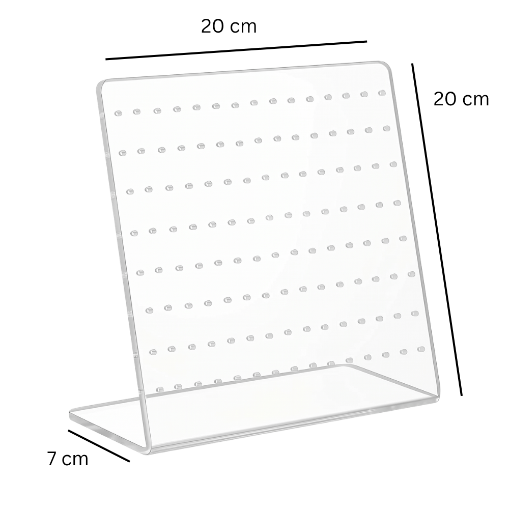 Akrylowy Ekspozytor na Kolczyki do Piercingu - 120 miejsc