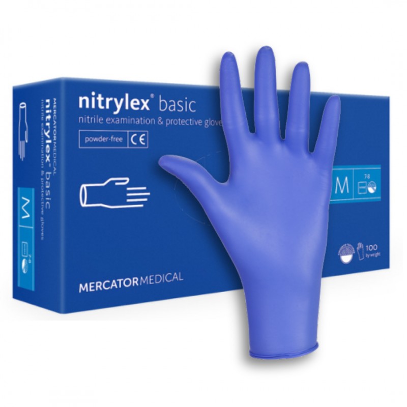 Powder-Free Nitrile Gloves - Mercator Nitrylex Basic