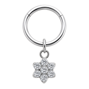 clicker de titanio con colgante de estrella