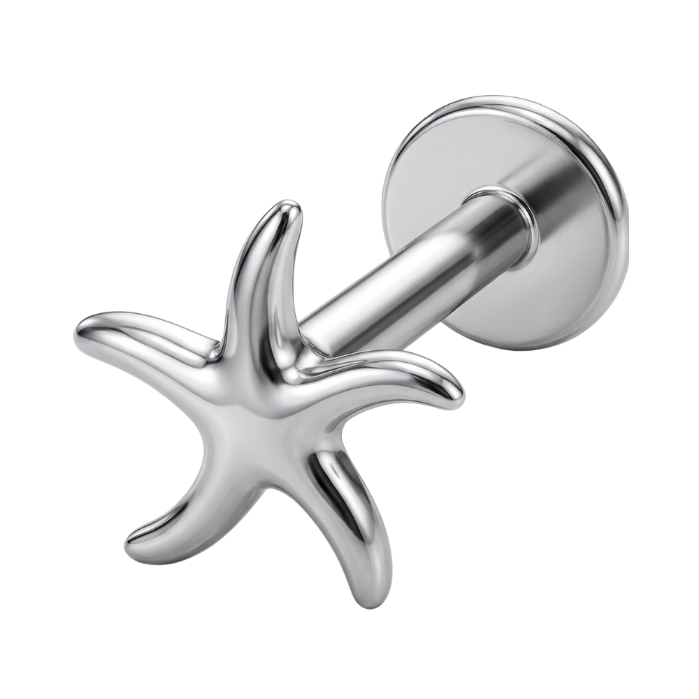 Titanium Decorative Labret - Starfish