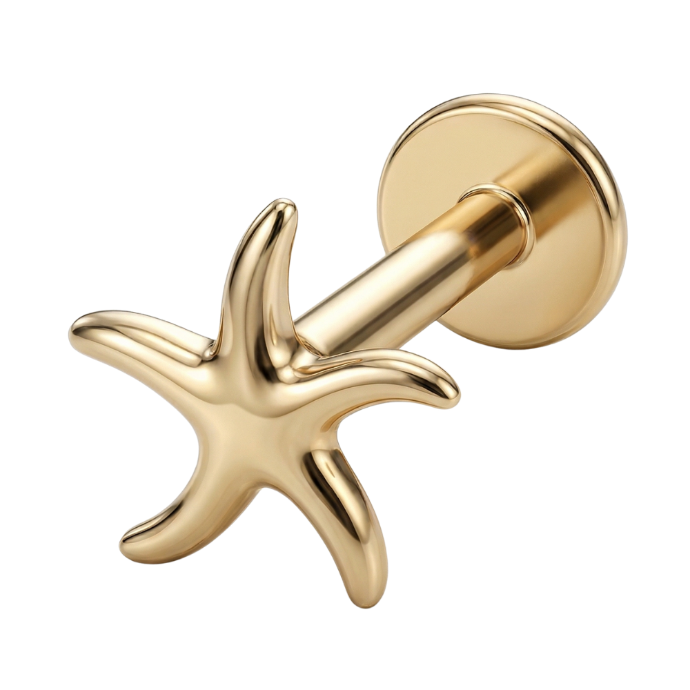 Titanium Decorative Labret - Starfish