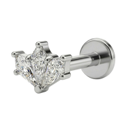 labret de titanio con una hilera de circonitas