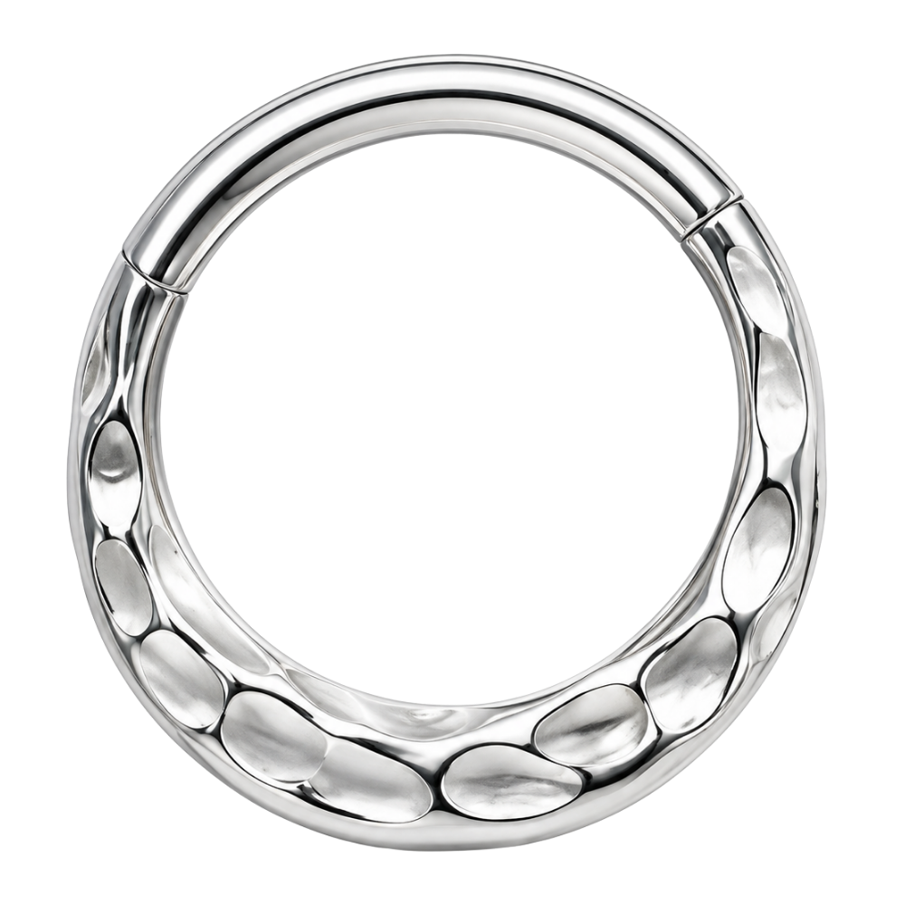 Tytanowy Clicker Segmentowy Rzeźbiona Faktura - Kółko