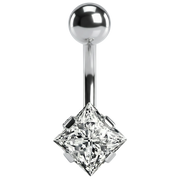 Titanium Navel Piercing - Square